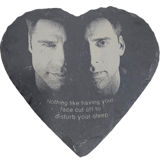 Personalized Heart-Shaped Slate Serving Board - Custom Engraving