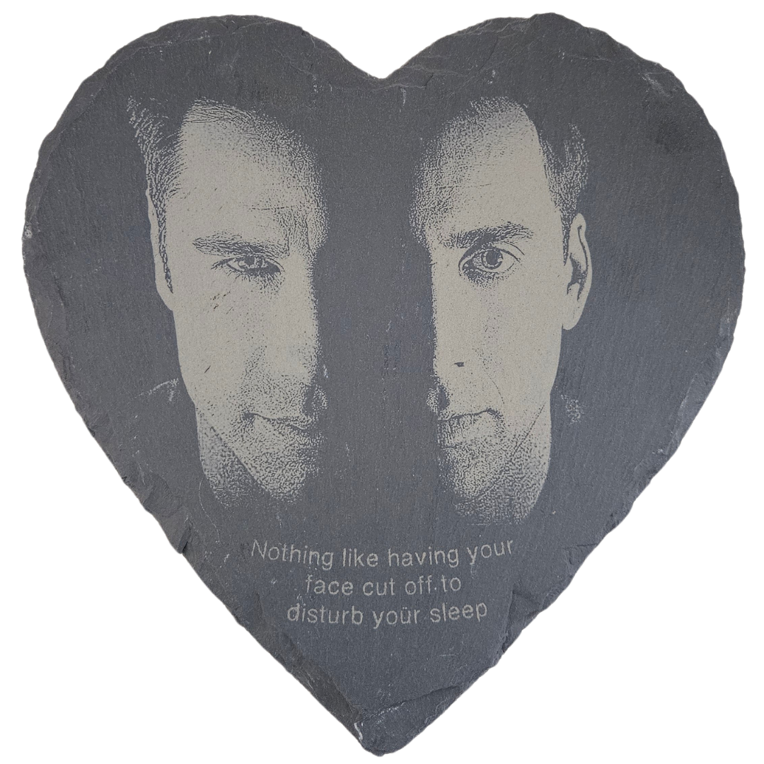 Personalized Heart-Shaped Slate Serving Board - Custom Engraving