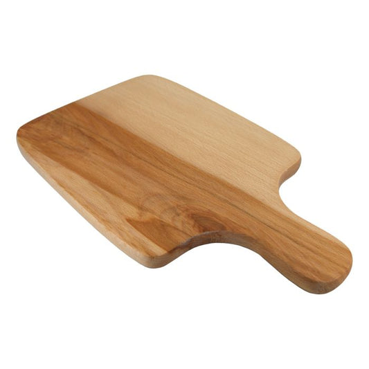 34.5cm Oil-Stained Solid Beech Wood Chopping Board with Rounded Corners and Handles – Custom Engraving