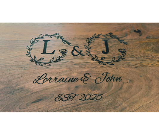 52cm Large Solid Mango Wood Serving Board – Custom Engraving