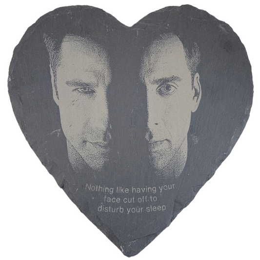 Personalized Heart-Shaped Slate Serving Board - Custom Engraving