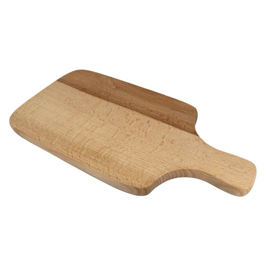 30.5cm Oil-Stained Solid Beech Wood Chopping Board with Rounded Corners and Handles – Custom Engraving